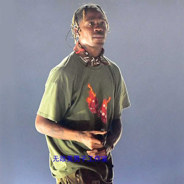 

men's t-shirts cactus jack tour vegas t-shirt wen 1:1 shirts tees travis scott t shirt lojk, White;black