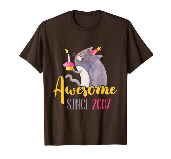 

The Cat Birthday Cupcake Cool Awesome Since 2007 T-Shirt, Mainly pictures