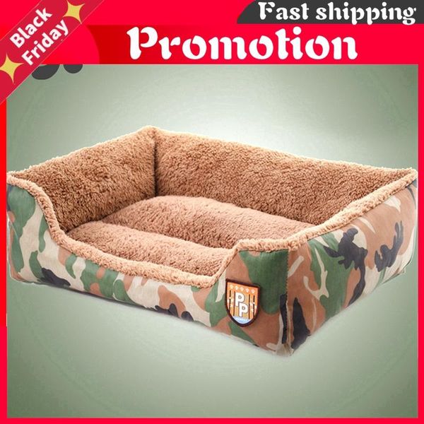 

kennels & pens big large dog bed for medium small dogs camo plush house baskets mat pet beds cats prducts
