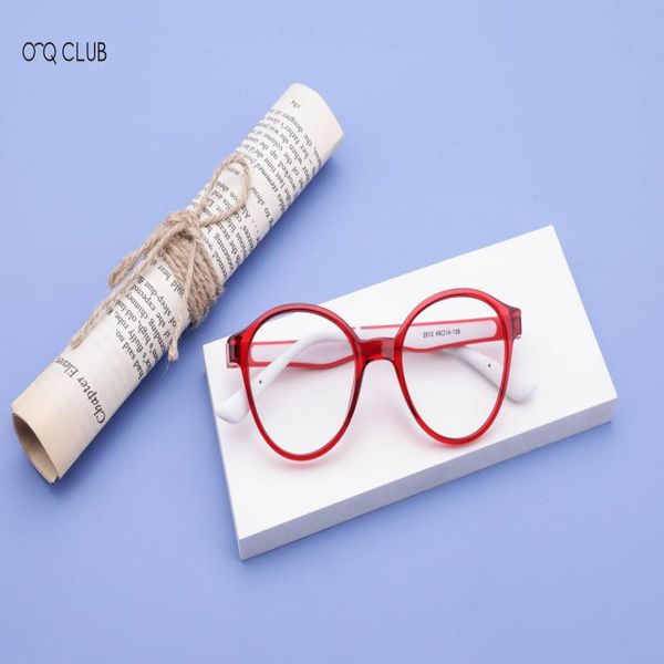 

fashion sunglasses frames o-q club kids glasses frame round myopia optical 2021 blue light tr90 silicone and comfortable eyeglasses, Black