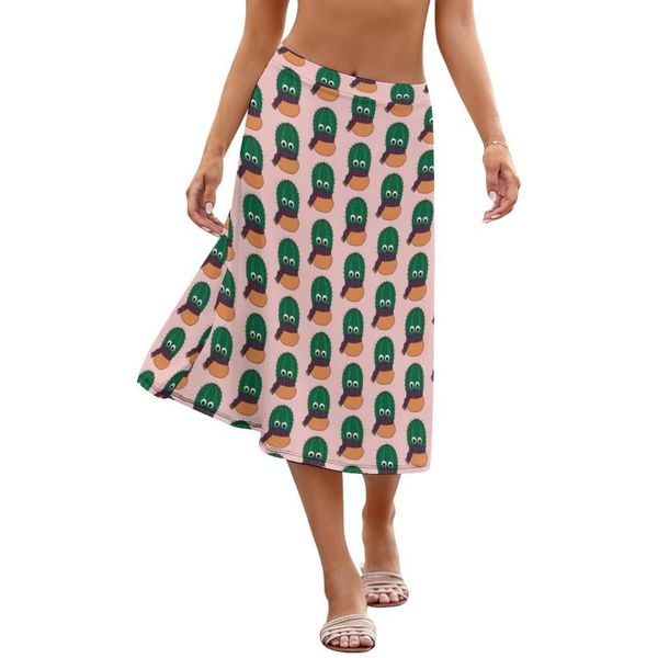 

skirts cactus skirt printed holiday wholesale girls spandex comfortable midi, Black