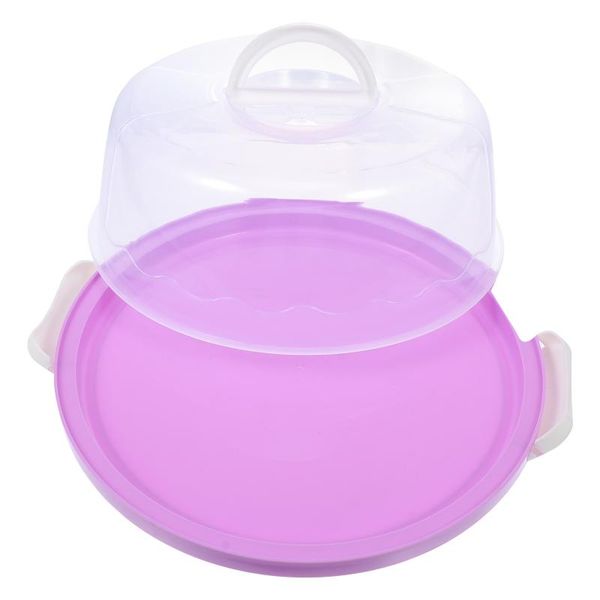 

gift wrap 1 pc convenient cake box dessert packaging plastic thick (violet)