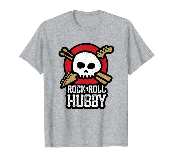 

rock and roll hubby shirt for husbands who rock, White;black