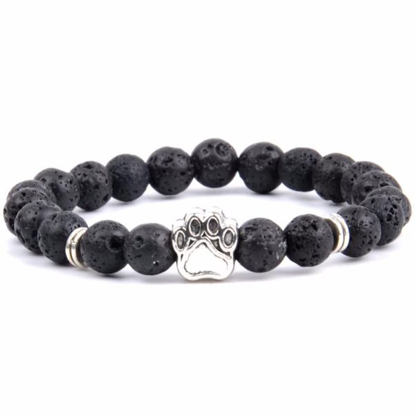 

beaded, strands wholesale natural stone beaded bracelet & bangles 2021 classic lava buddha bracelets for men women jewelry yoga bijoux wrist, Black