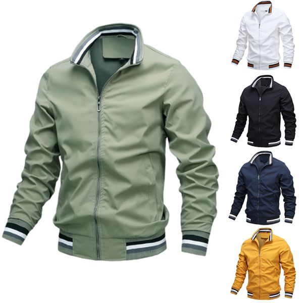 

men's jackets mens occasional military jacket bomber flying pilot casaco streetwear spring white autumn green army cargo windbreake, Black;brown