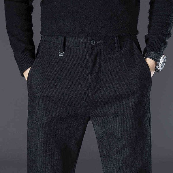 

men's jeans autumn corduroy men 2021 winter korean slim fit men's casual pants friendly, Blue