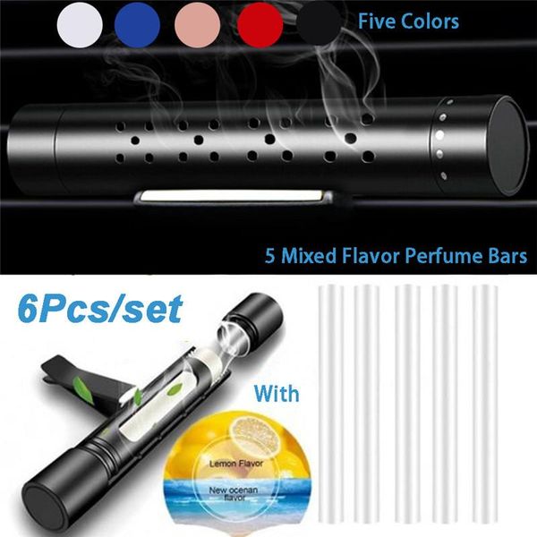 

car air freshener 5pcs/set with 1 cover auto outlet perfume vent