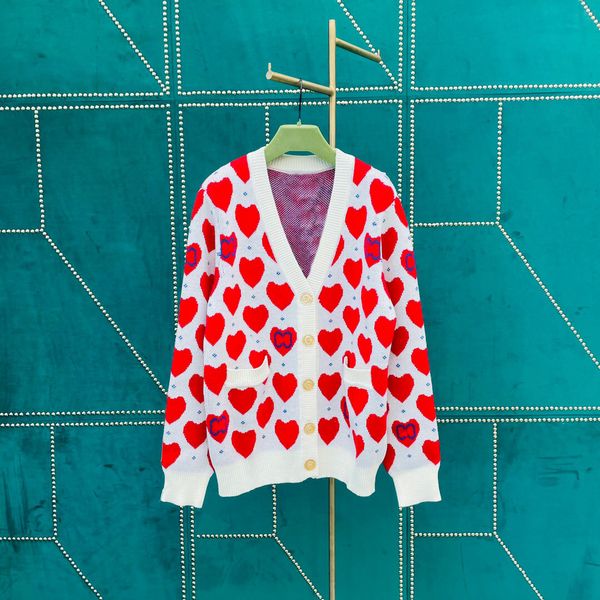 

qixi valentines day limited european station 2021 early autumn new apple crocheted loose round neck sweater cardigan female fashion, White;black