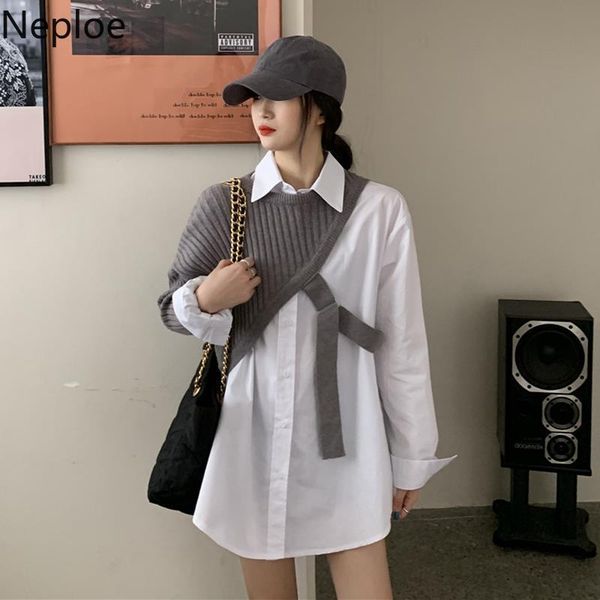 

neploe fall clothes woman two piece outfits for women sweater shawl streetwear korean chic suit female roupas 2 piece set 210422, White