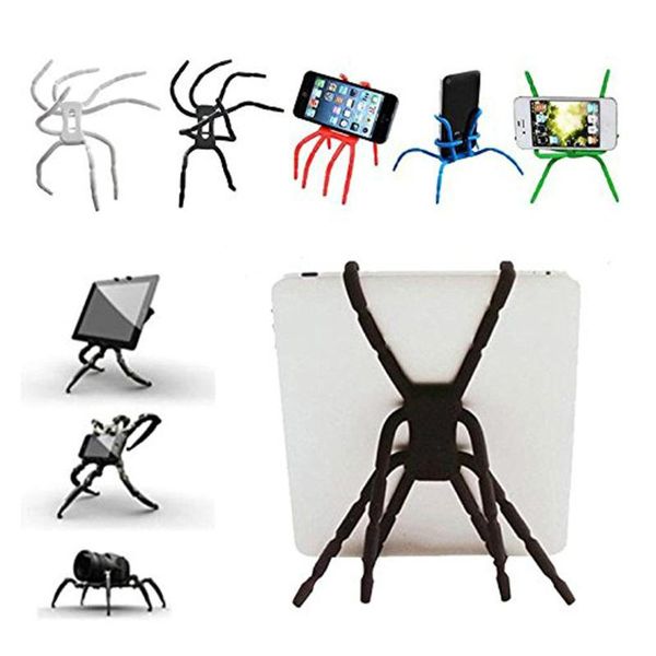 

universal spider phone table stand holder adjustable grip car desk kickstands mount support for huawei cell mounts & holders