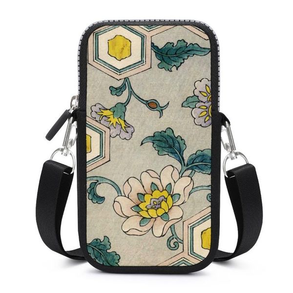 

evening bags flowers shoulder bag female bulk mobile phone retro shopping purse