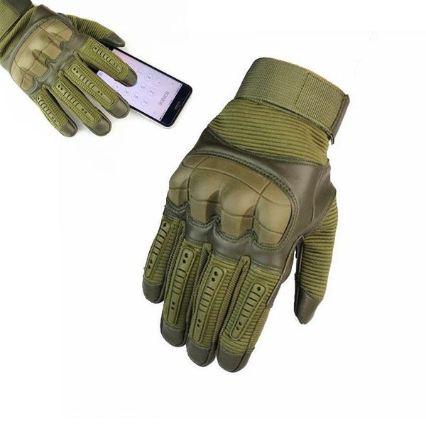 

sports gloves tactical military touch screen tacitcal men full finger hard knuckle protection microfiber cycling hiking, Black