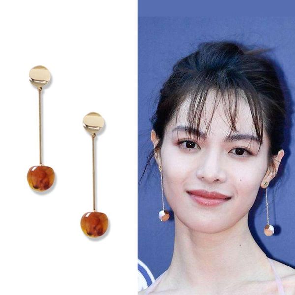 

clip-on & screw back simple metal disc minimalist geometry line thread clip earrings women round glass resin bead on no pierced hole, Silver