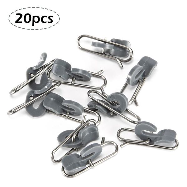 

10pcs / 20pcs impact hook release clips bait fishing clip strong swivels lock snaps accessories hooks