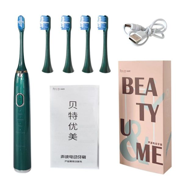 

smart electric toothbrush betters sonic for with 5 brush heads