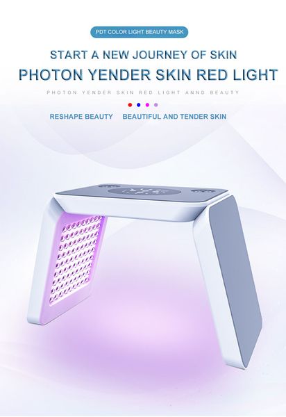 7 Licht LED Gesichtsmaske PDT Lichter Hauttherapie Schönheitsmaschine für Gesichtsverjüngung Salonausrüstung DHL