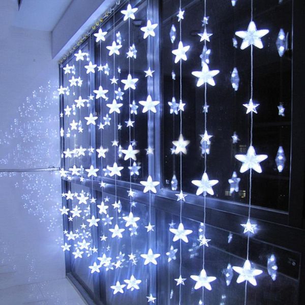 

strings thrisdar 3.5m 252leds full sky star curtain icice led string light 8 mode romantic window wedding party christmas garland