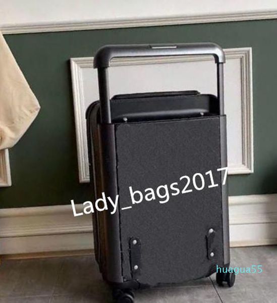 

designer luggage 20 inch men women suitcase trunk bag flowers letters purse rod box suitcase spinner universal wheel duffel