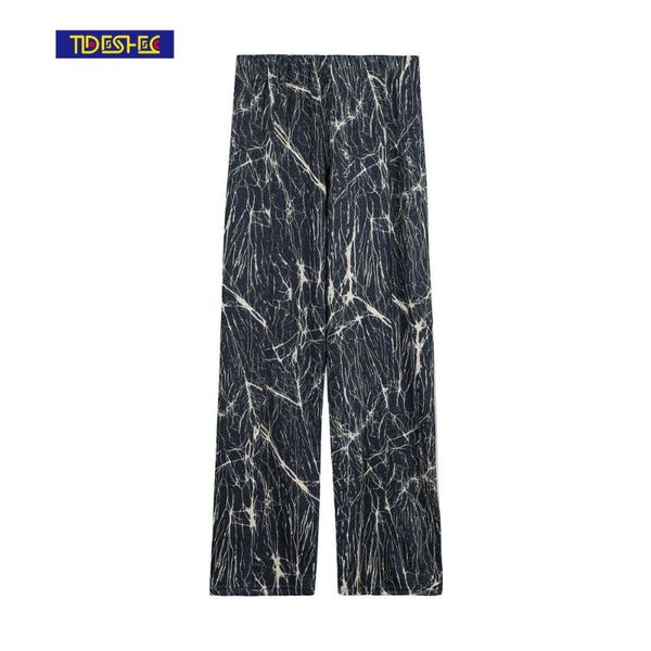 

men's jeans 2021 harem pants vintage elastic waist tie dye baggy streetwear men hip hop fashion harajuku casual loose trousers, Blue