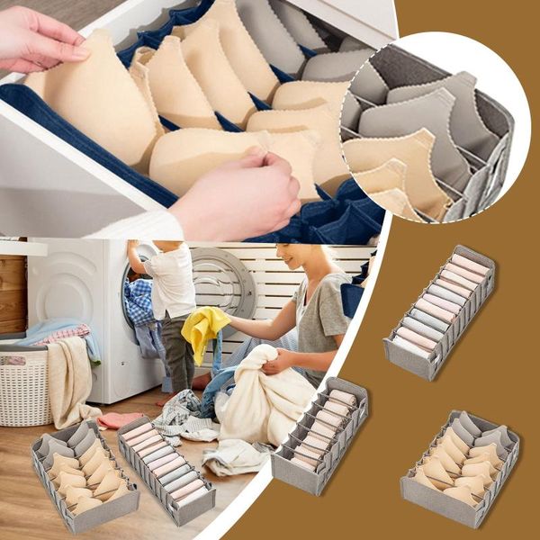 

storage drawers collapsible compression underwear box bra panties socks for folding panty scarfs clothes organizer