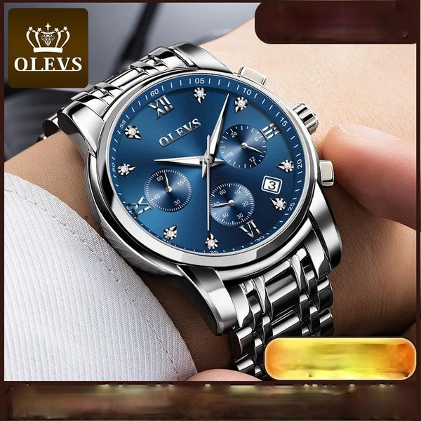 

wristwatches multi-functional waterproof quartz watch business men men's, Slivery;brown