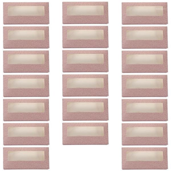 

20pcs empty eyelash boxes glitter paper lash box packaging storage boxes1