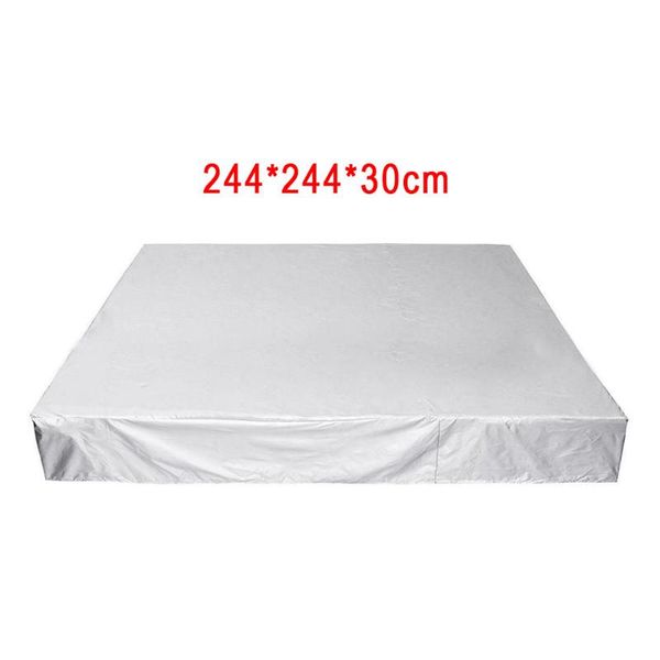

pool & accessories tub cover rainproof outdoor dust polyester swimming spa heavy duty silver adjustable easy wear protective anti uv