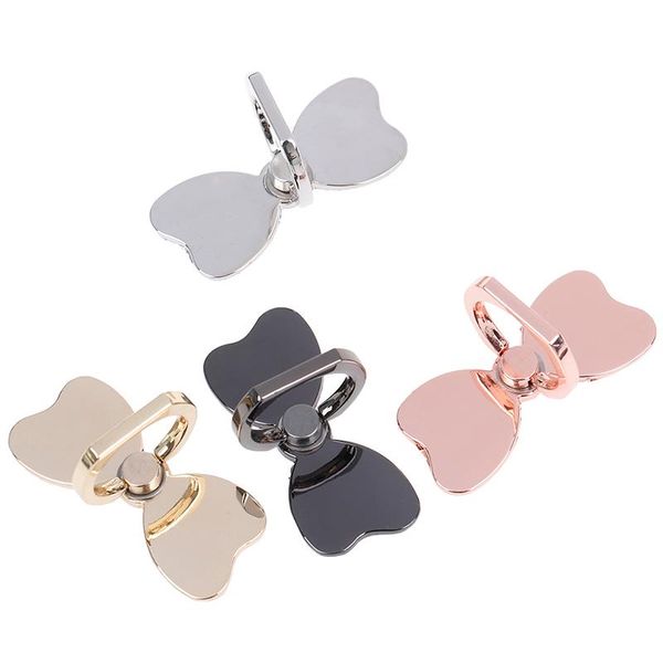 

degree metal finger ring bow-knot mobile phone smartphone stand holder for all smart luxury cell mounts & holders