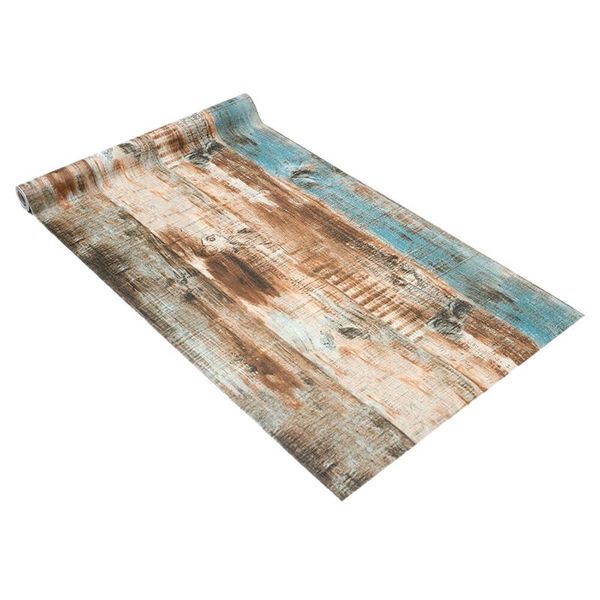

wall stickers 6m 3d rustic wood plank self adhesive wallpaper furniture