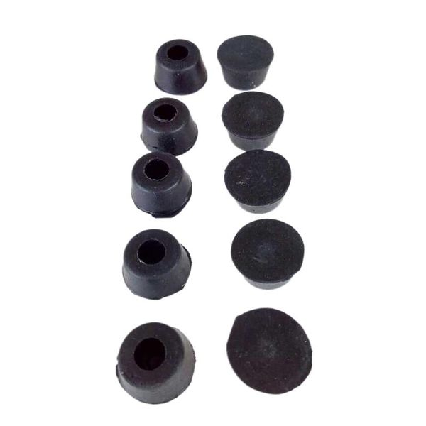

table runner 10 pcs 17mm x 10mm conical recessed rubber feet bumpers covers black