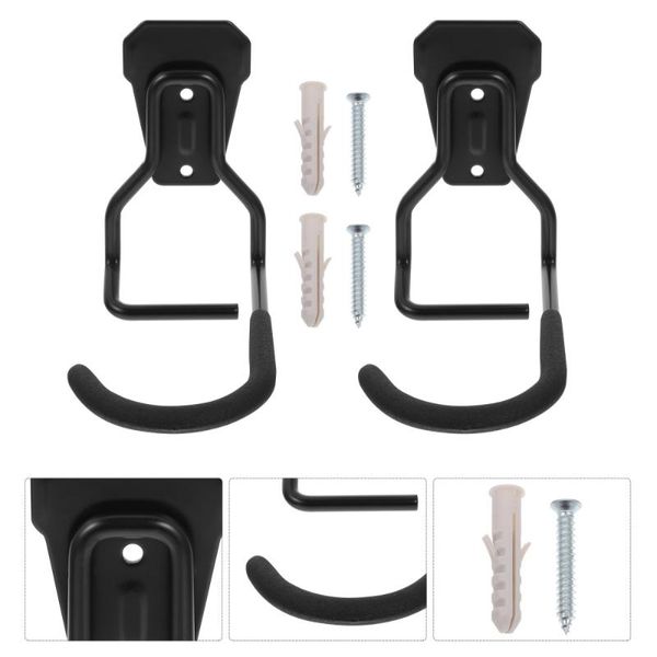 

hooks & rails 2pcs bike storage hook rack heavy duty large screw for garage wall