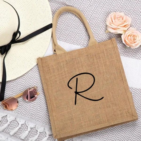 

gift wrap custom burlap initial tote bag personalized large monogrammed purse bags handbags weekender