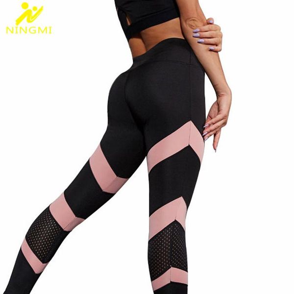 

yoga outfit ningmi high waist fitness leggings women seamless multicolor workout plus size pants push up slim elasticity gym trousers