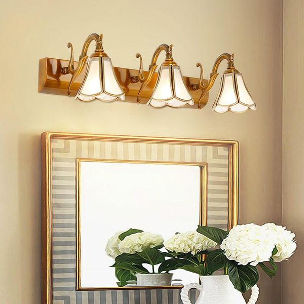 

wall lamp european light bathroom full copper mirror headlight waterproof dresser lw491006