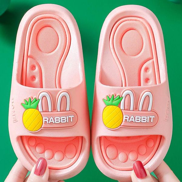 

slippers 2021 summer ladies parent-child shoes girls cartoon children beach boys indoor house, Black
