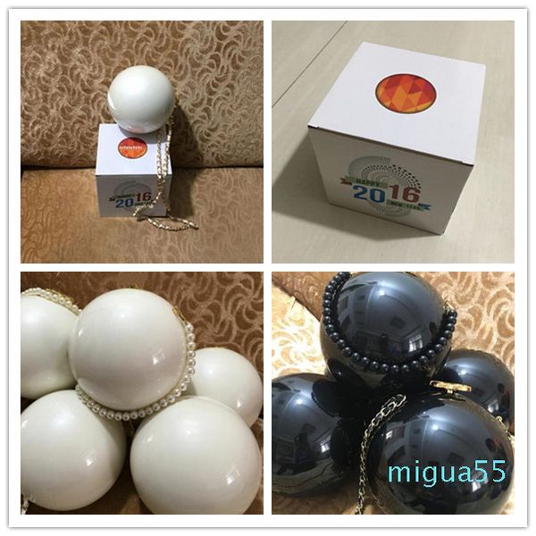 

happy new year vip gift bags black and ivory pearl ball evening bags women