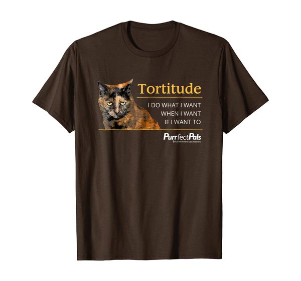 

funny cat t-shirt: "tortitude: i do what i want..", White;black