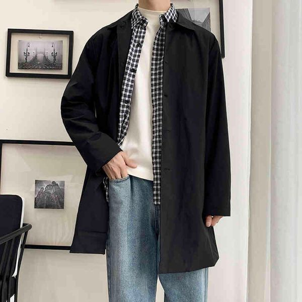

men's jackets men of large size streetwear trench coat fall hip hop men harajuku long coats vintage black male jacket 3m1s, Black;brown