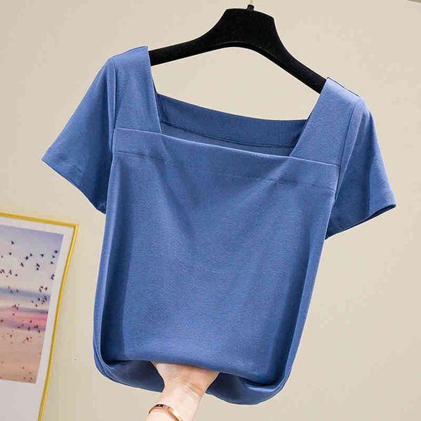 

women's t-shirt t-shirt with a plaid collar, 's summer shirt, women's shirt short sleeves, korean fashion, clothes wrmg, White