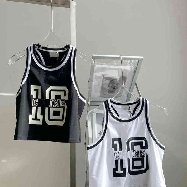 

2022 factory wholesale new summer products of 21 ce family no.16 digital sports fitness short women's vest, White