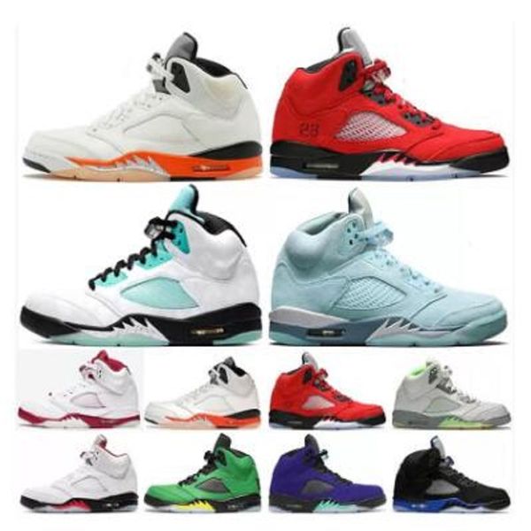 

mens basketball shoes 5s anthracite bluebird oreo raging red hyper royal white cement alternate grape sports sneakers trainers shoe