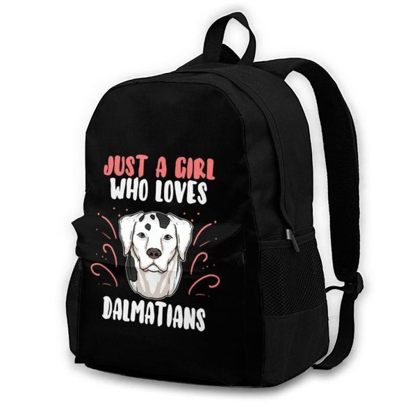 

backpack dalmatian backpacks polyester summer pattern basic bags