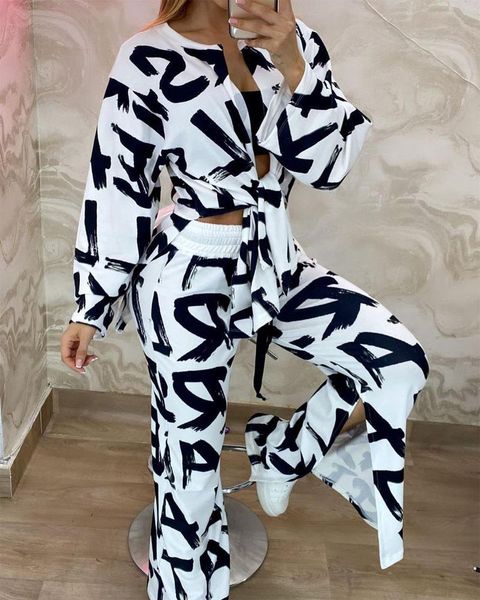 

women's two piece pants women set full sleeve blazers shirts pockets suits 2 sets fashion office lady work street outfits autumn, White