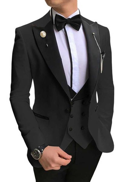 

men's suits & blazers navy blue morning suit wedding for men man's three peices (jacket+pants+vest) custom made costume homme, White;black