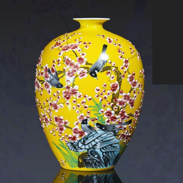 

vases jingdezhen ceramic hand painted flower vase chinese living room porch tv cabinet decorative ornament porcelain