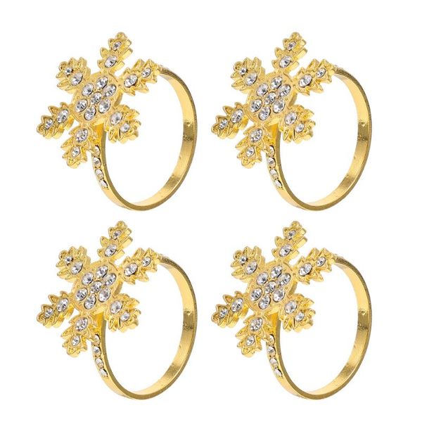 

napkin rings 4 pcs beautiful christmas decorations buckles snowflake