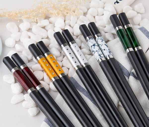 

chopsticks one pair stainless steel cute palillos chinos baguette chinoise vaisselle cuisine sushi bar japanese-style