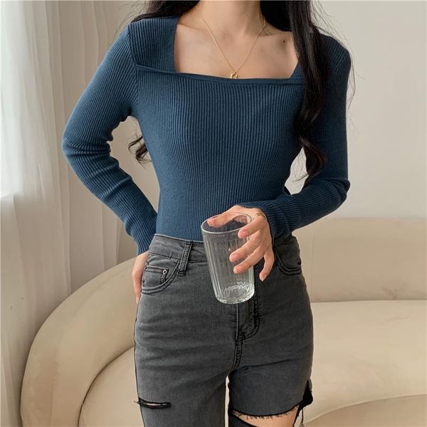 

female sweater women winter pullover knitting oversize long sleeve girls loose sweaters knitted outerwear thin women's t-shirt, White