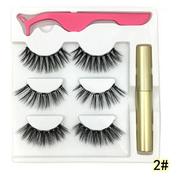 

women professional makeup set magnetic liquid eyeliner with false eyelashes easy to wear lash kits 19l07221