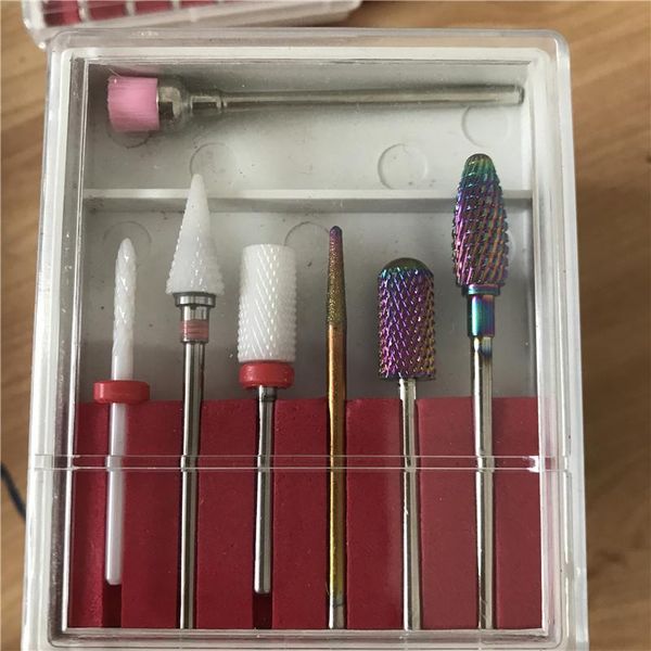 

nail art kits chameleon color-plated carborundum 10 high-end grinding head sets loading and unloading tools